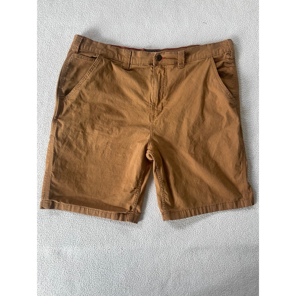 Lincoln Outfitters‎ Mens 42 Relaxed Fit Canvas Shorts Brown Utility Pocket Work